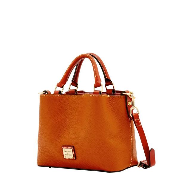 Dooney & Bourke Pebble Grain Mini Barlow Top Handle Bag - Caramel - Picture 2 of 4